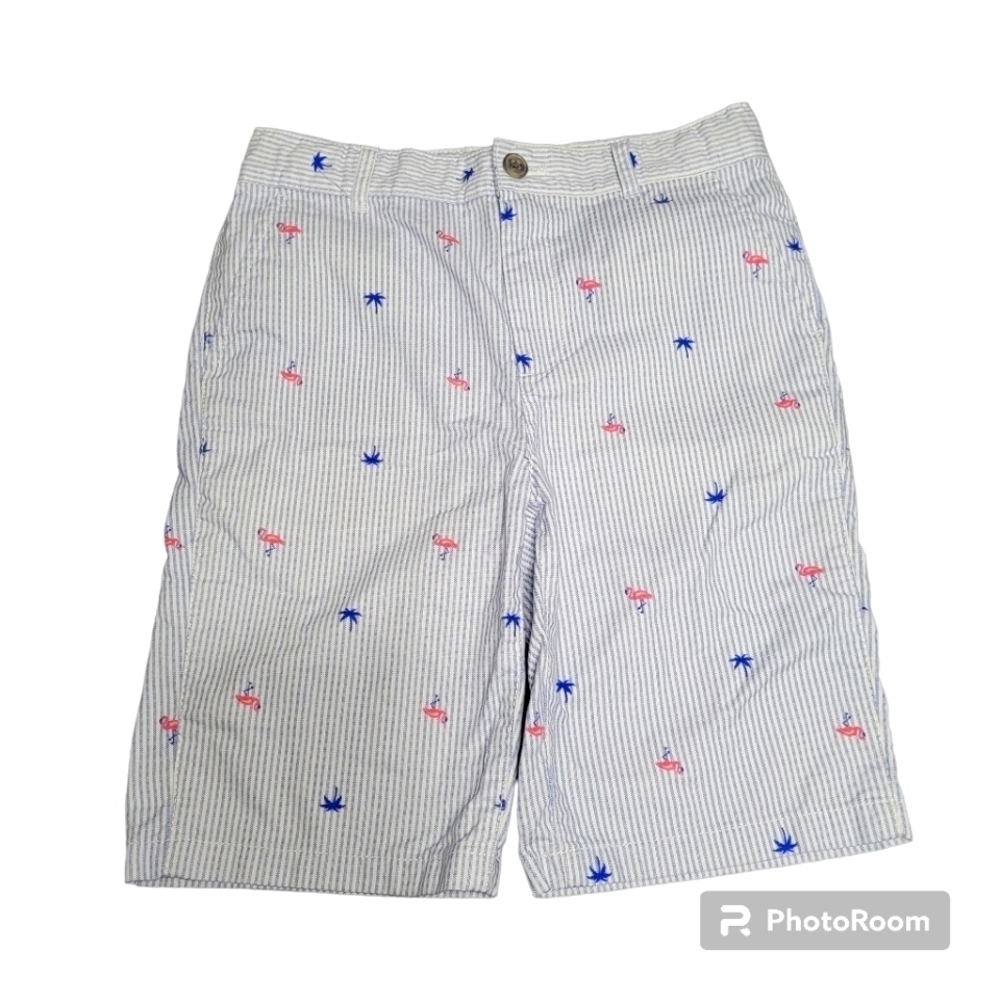 Children's Place‎ Flamingo Striped Chino Shorts Size 12